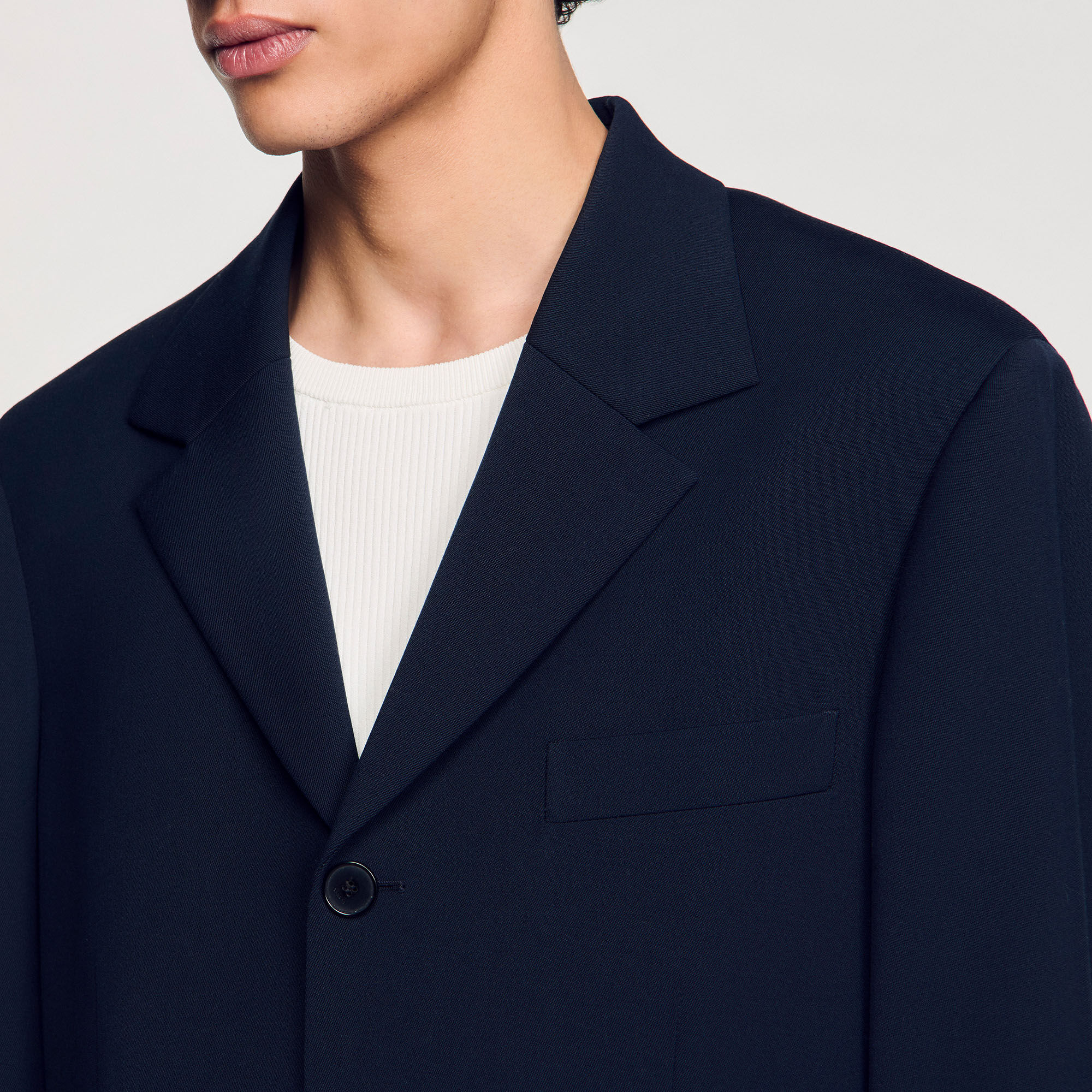 Oversize-Anzugjacke aus Wolle