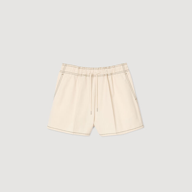 Short en denim élastiqué