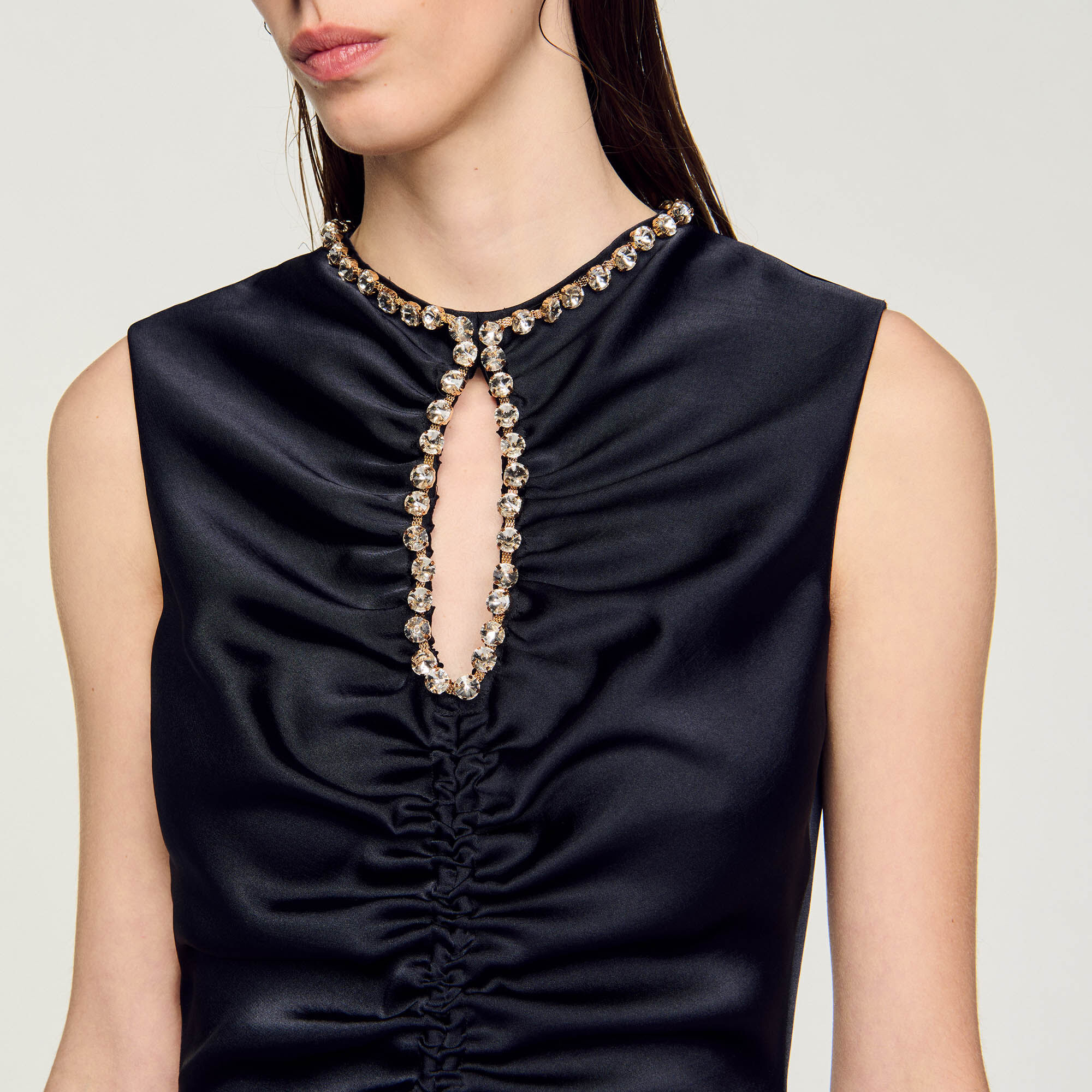Robe midi à strass