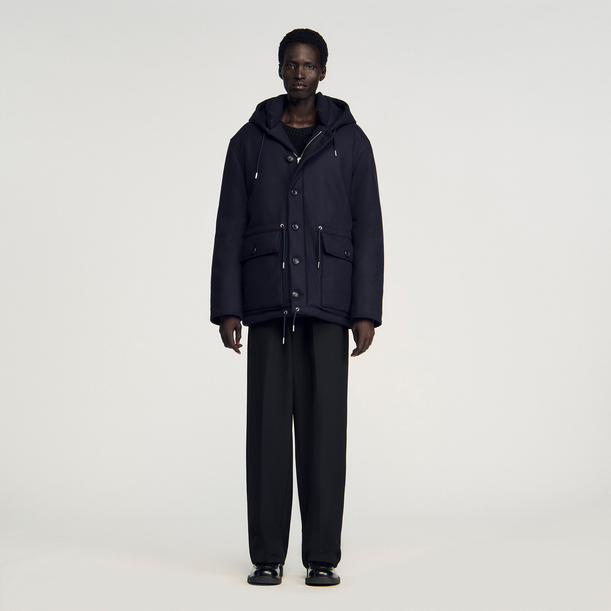 Parka aus Wolle mit Kapuze Parka aus Wolle mit Kapuze