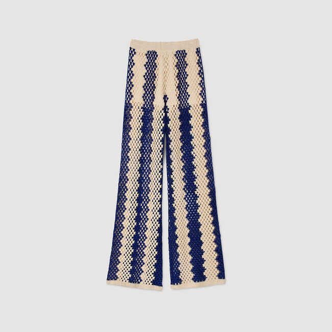 Hose aus zweifarbigem Strick