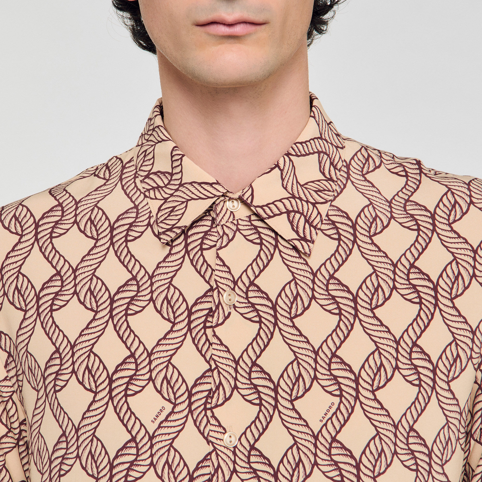 Chemise fluide imprimé corde
