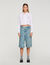Distressed denim Bermuda shorts