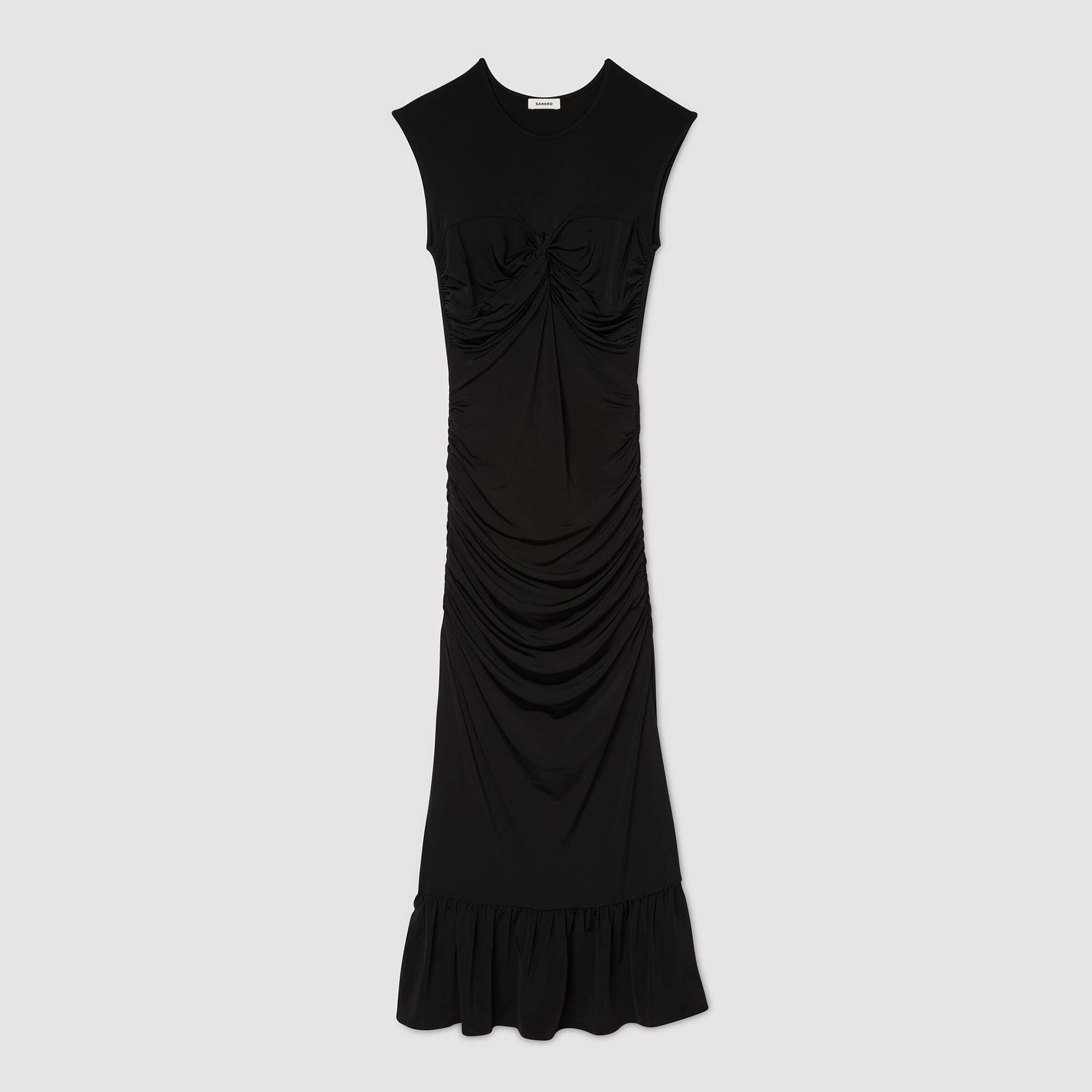 Langes drapiertes Kleid