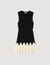 Kurzes zweifarbiges Strickkleid