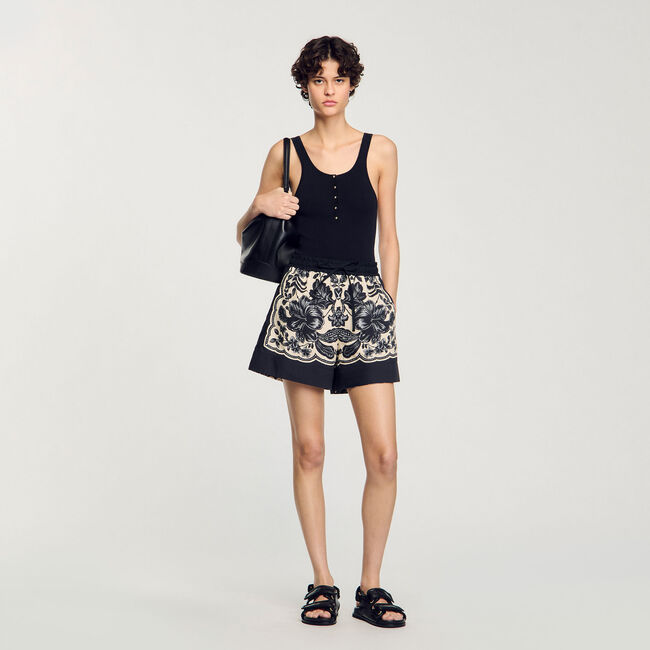 Rib knit vest top