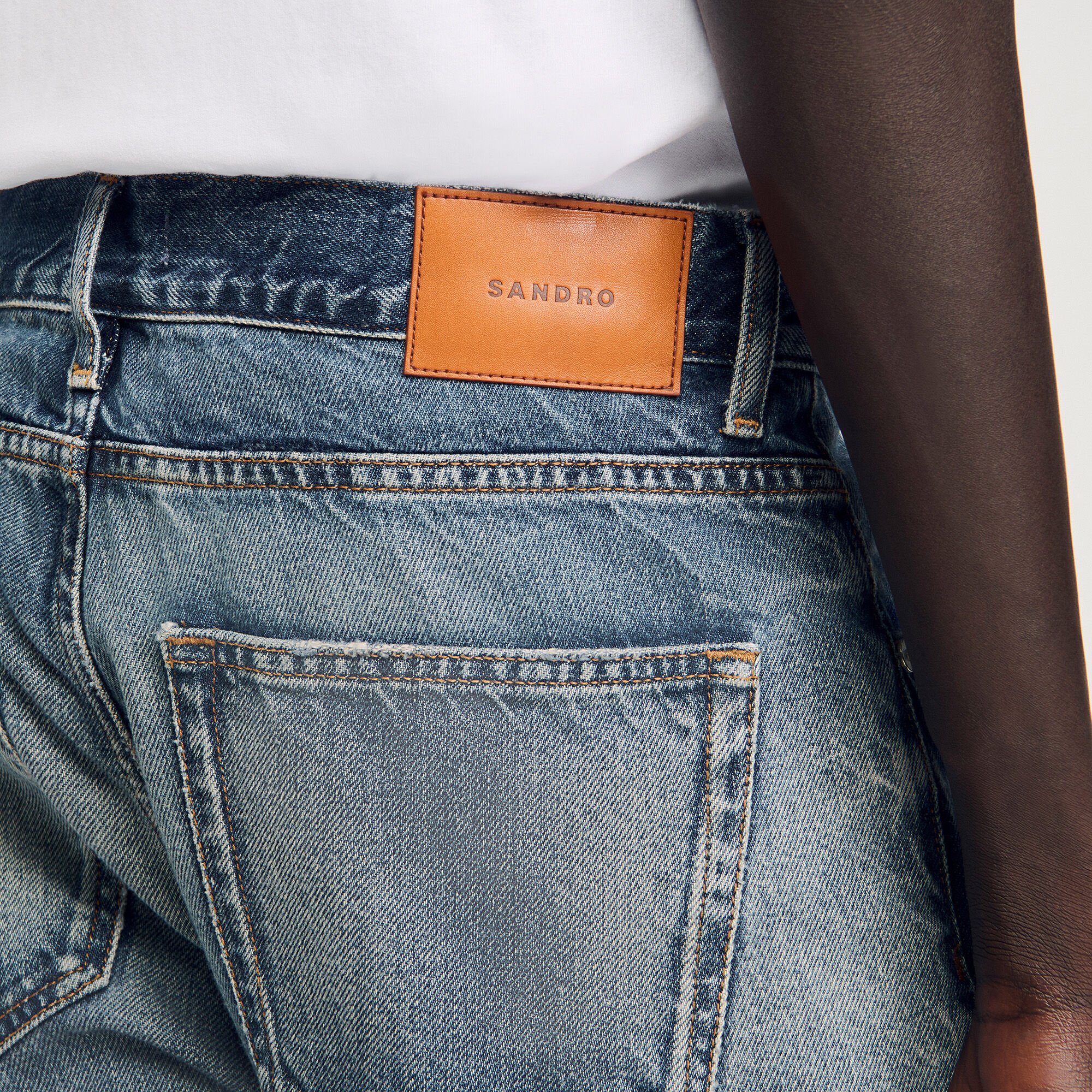 Verwaschene Regular Fit Jeans