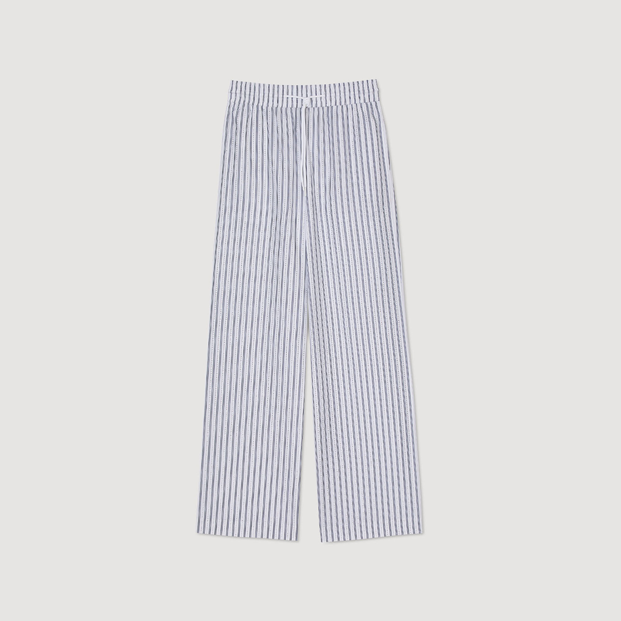 Rhinestone striped trousers