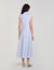 Stripy embroidered maxi dress