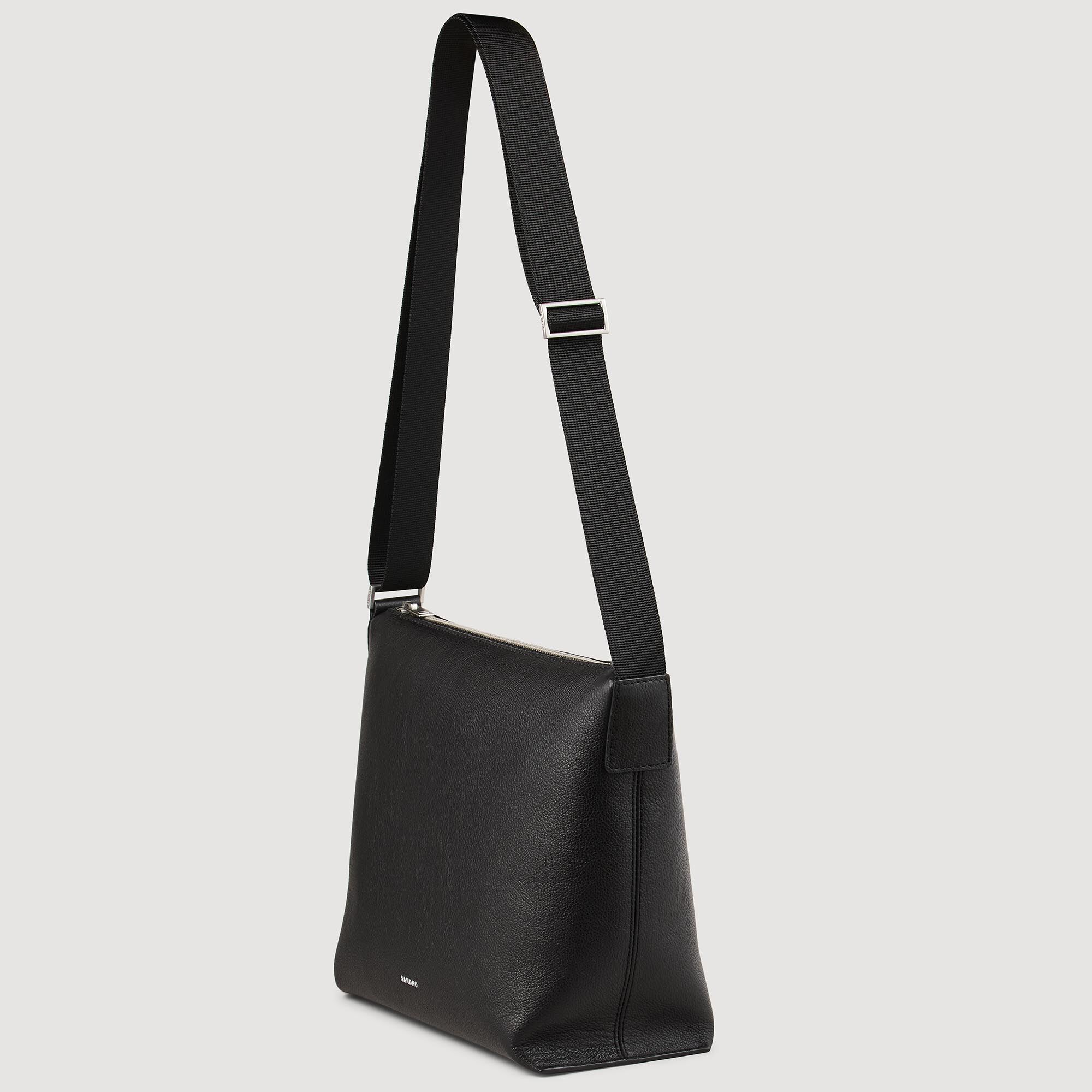 Saccoche en cuir grainé