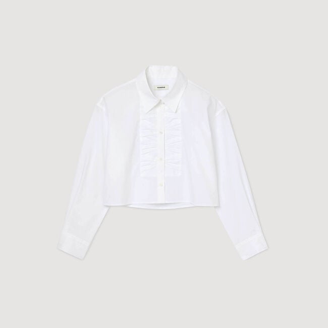 Chemise courte à détails nœuds