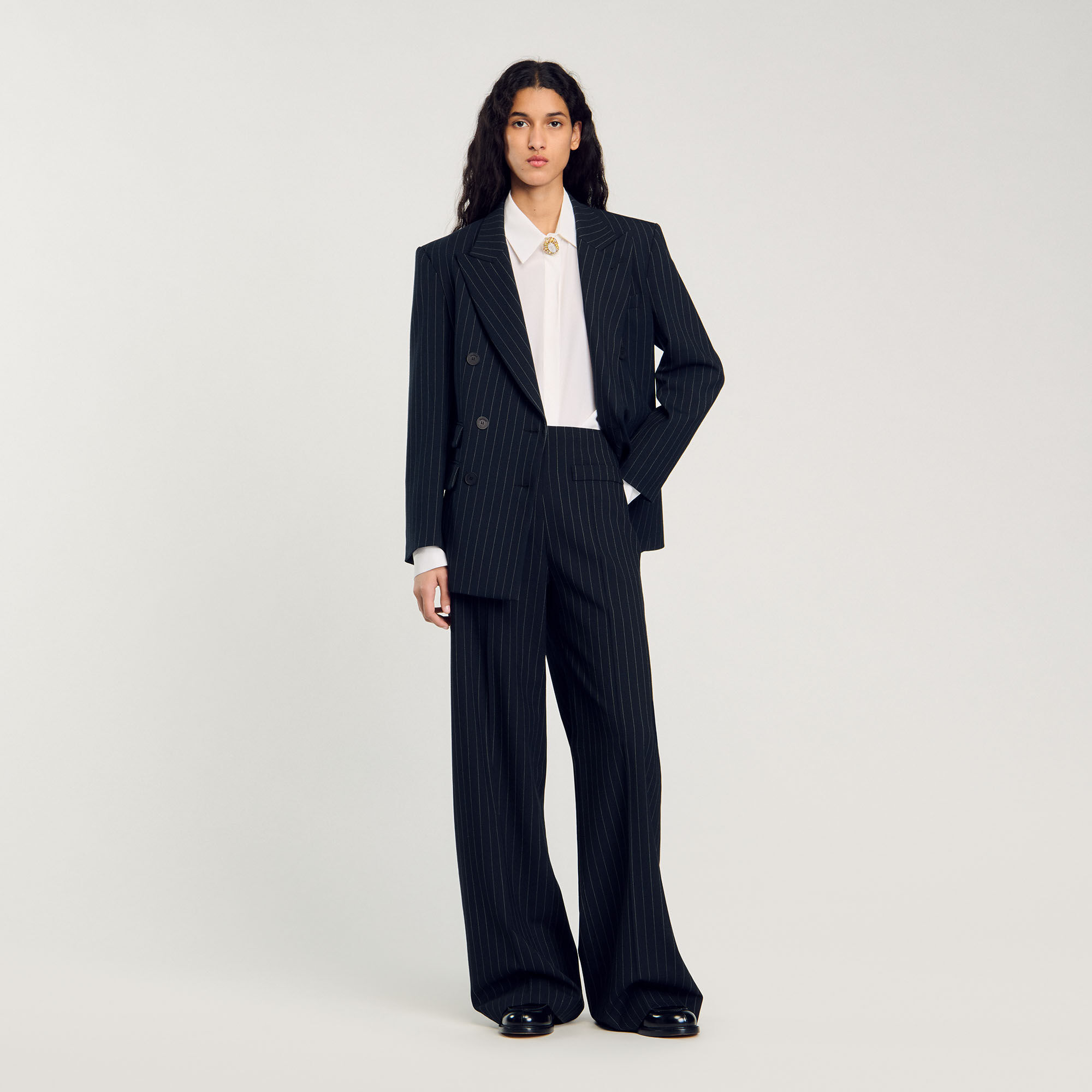 Chalk-striped trousers