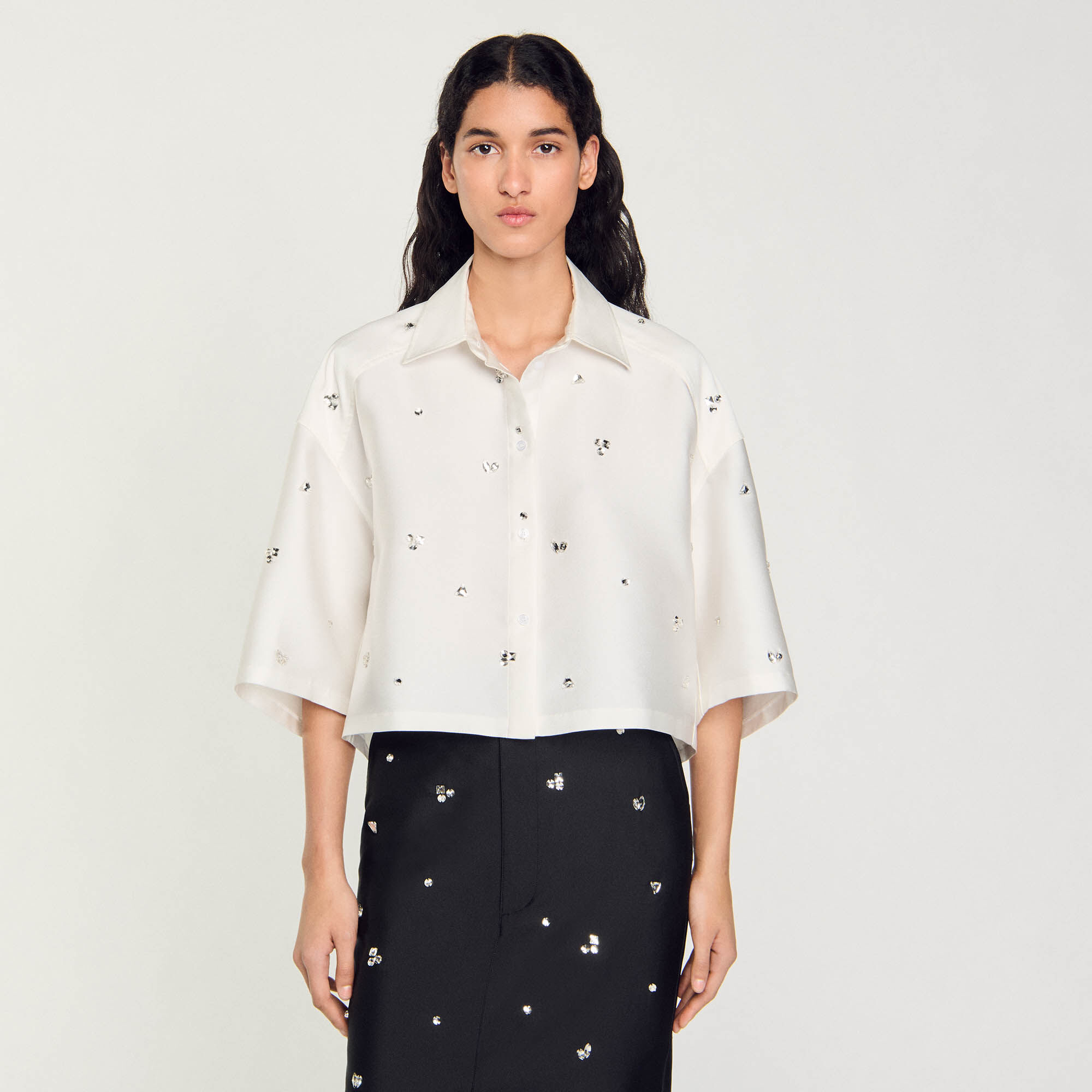 Chemise ornée de strass
