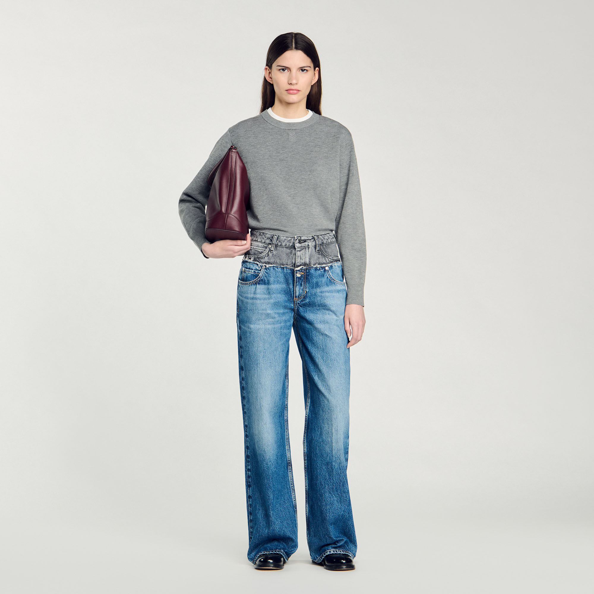 Jeans mit doppeltem Bund 