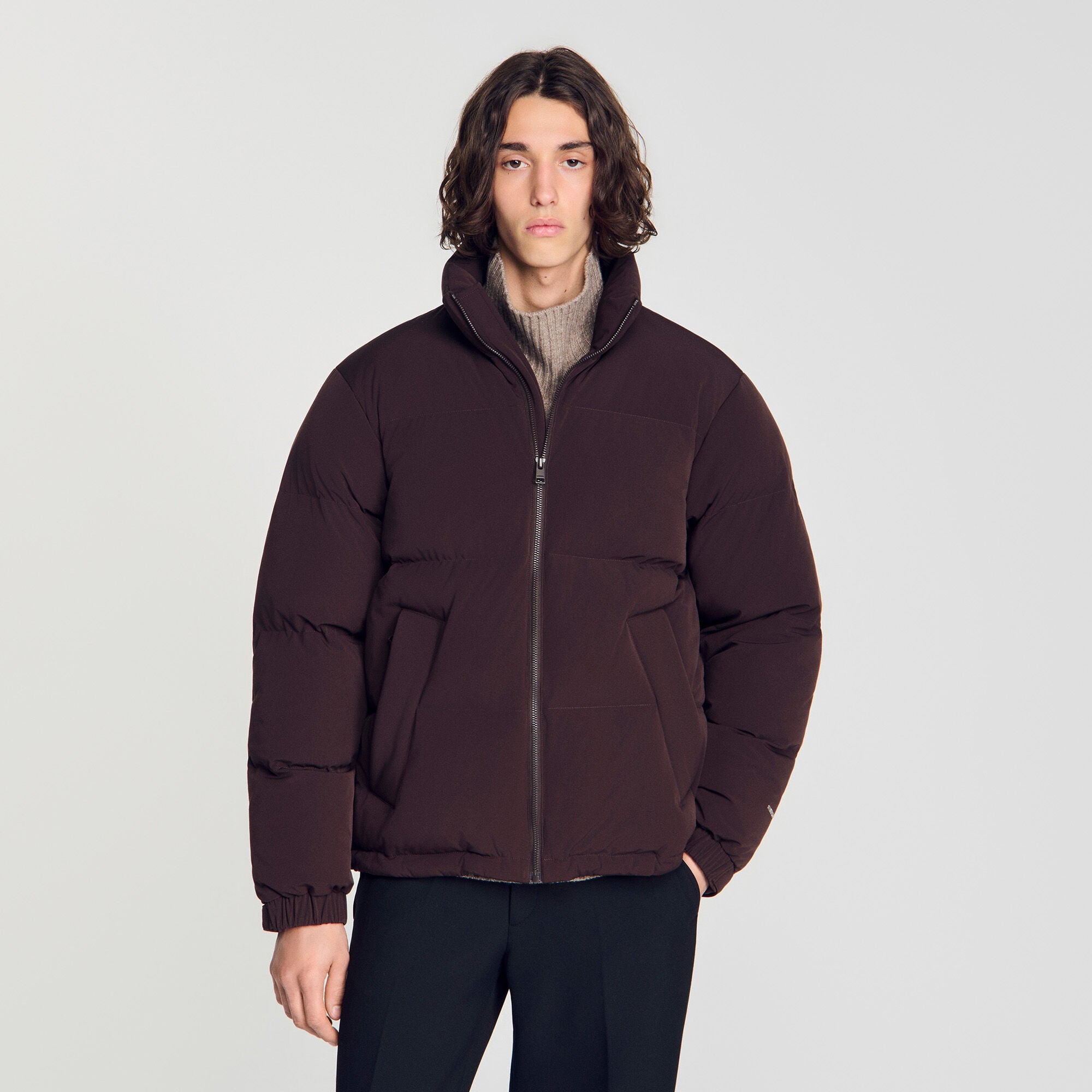 Doudoune en tissu technique zipp&eacute;e - Homme | Sandro