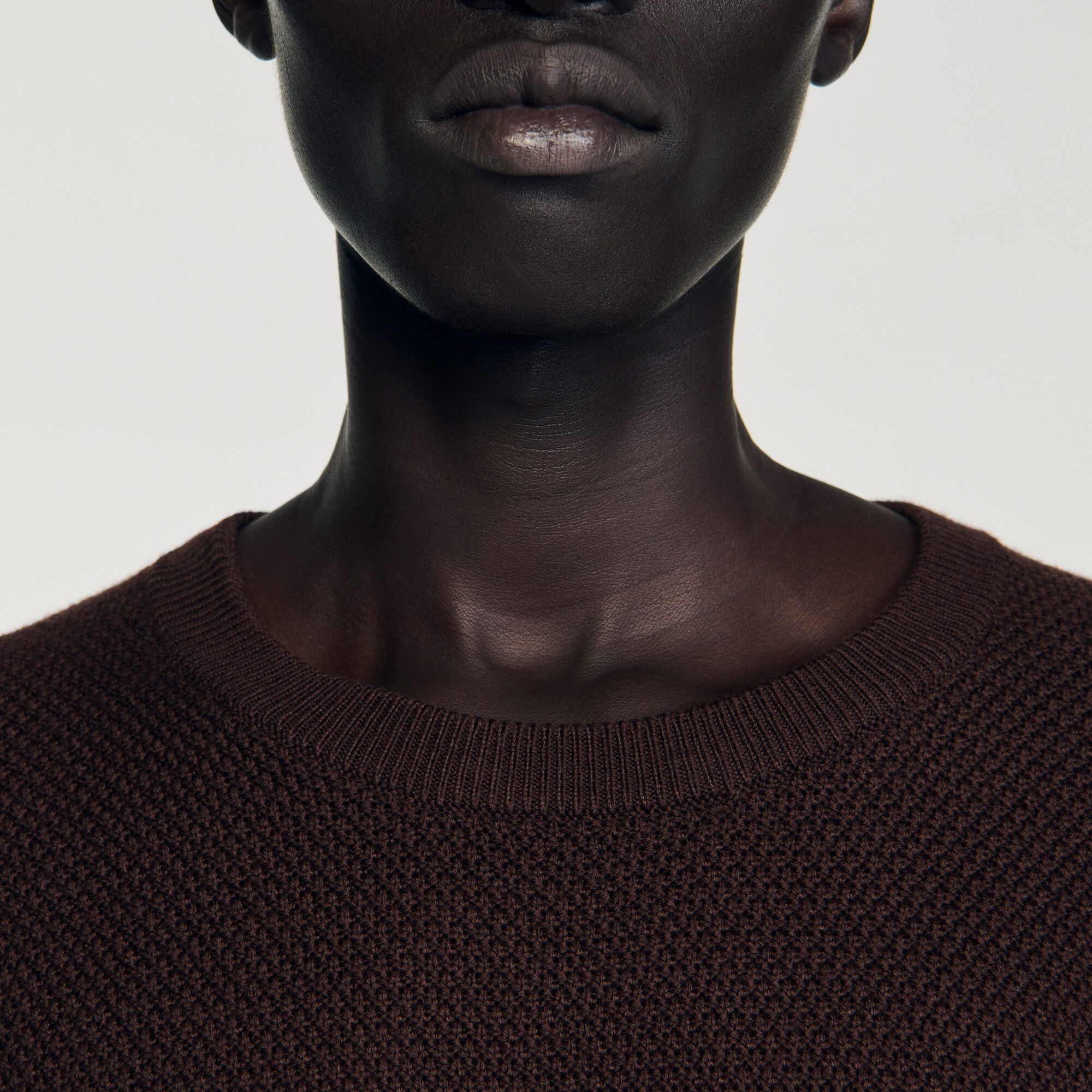Textured knit jumper