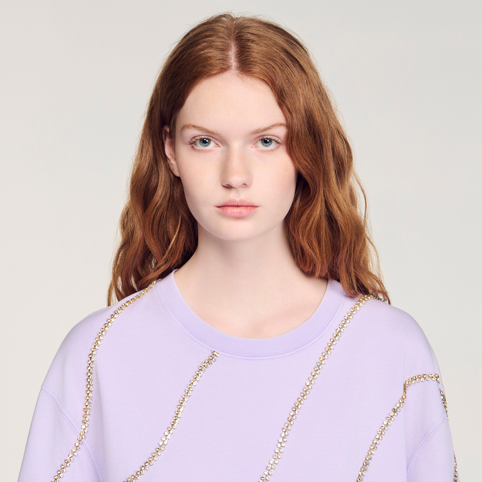 T-shirt court strass&eacute;