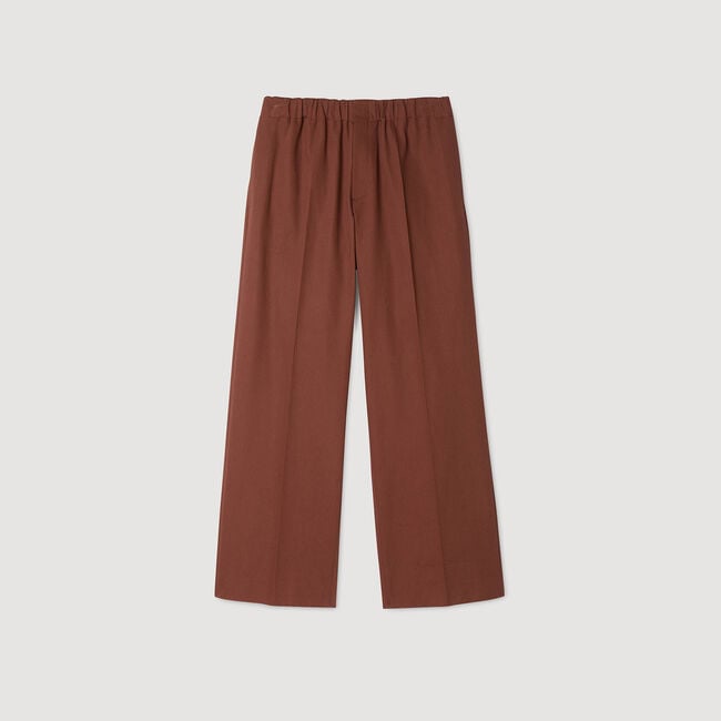 Weite elastische Hose aus Baumwolle
