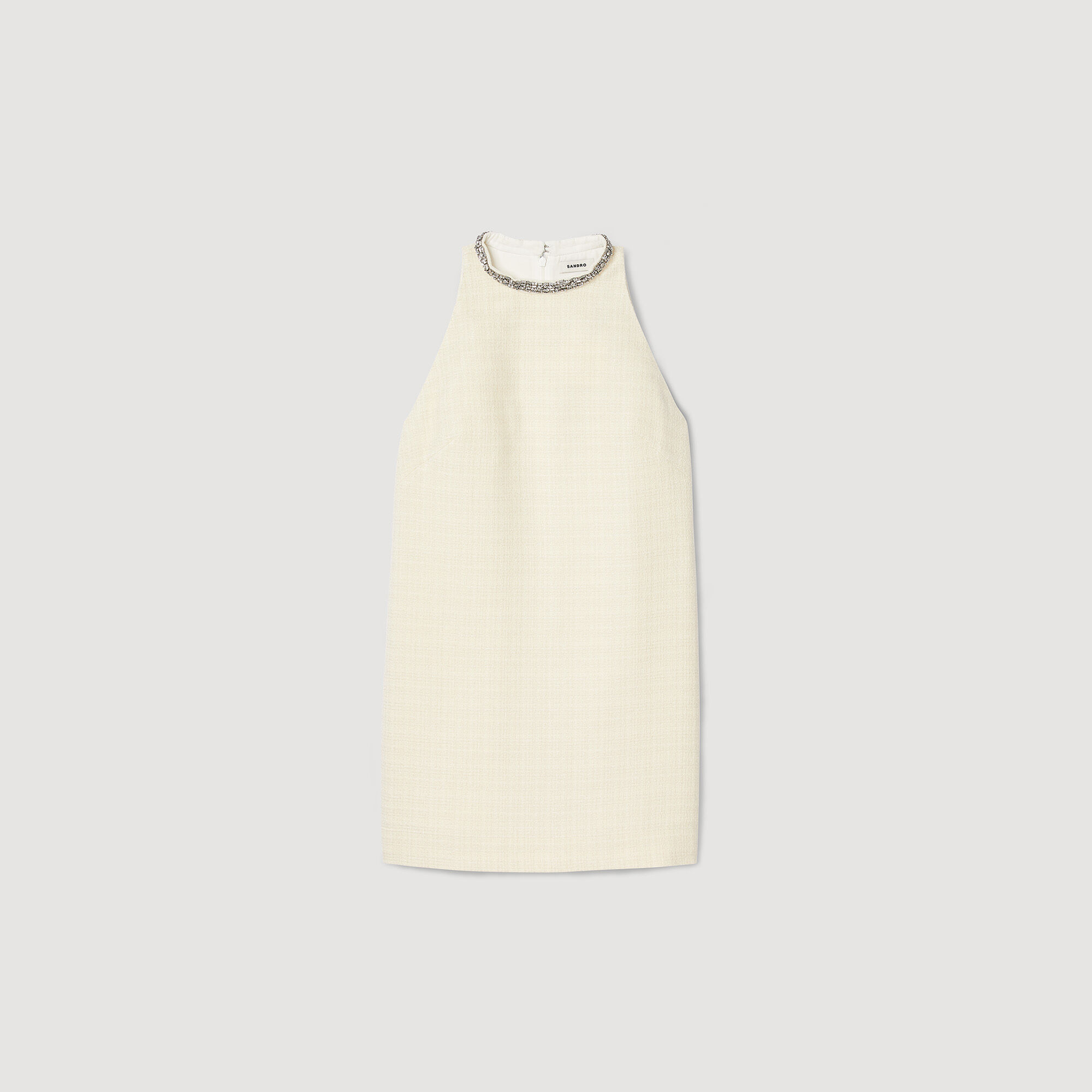Robe à col bijoux