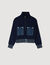 Cardicoat aus Strick und Denim