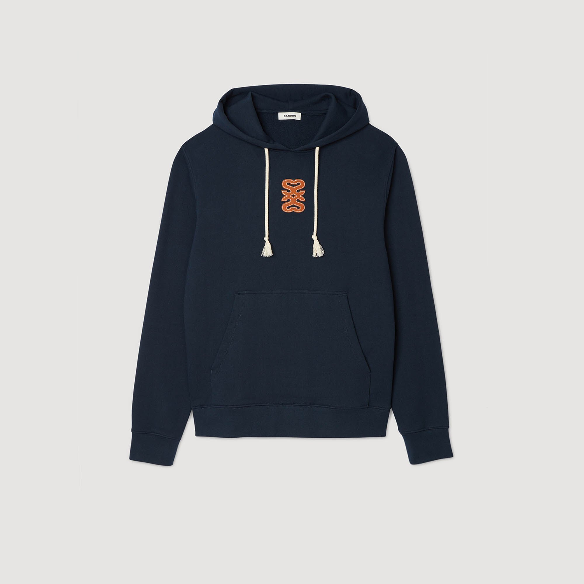 Sweatshirt mit Leder-Patch