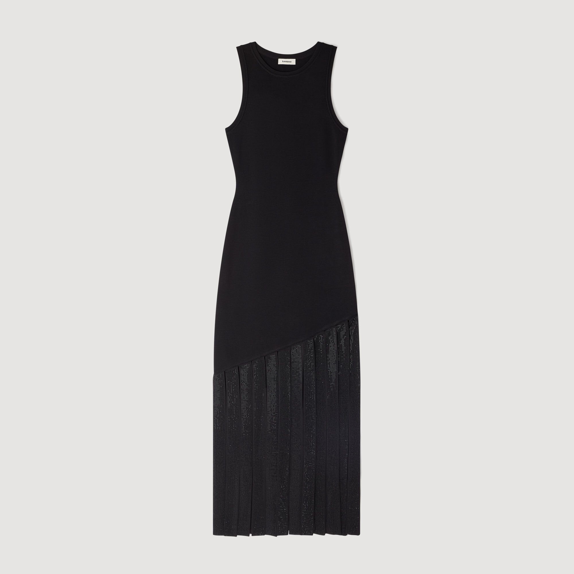 Robe longue frangée 