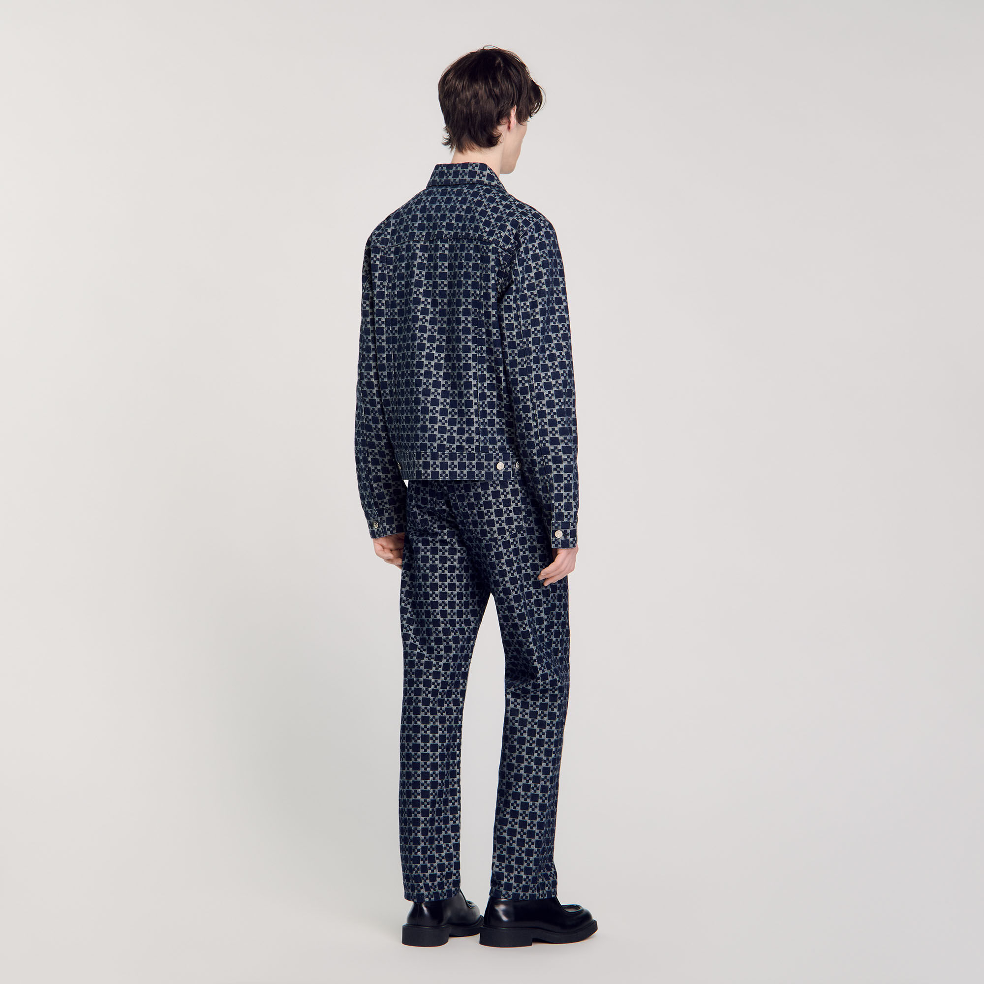 Jacke aus Denim mit Square-Cross-Motiv