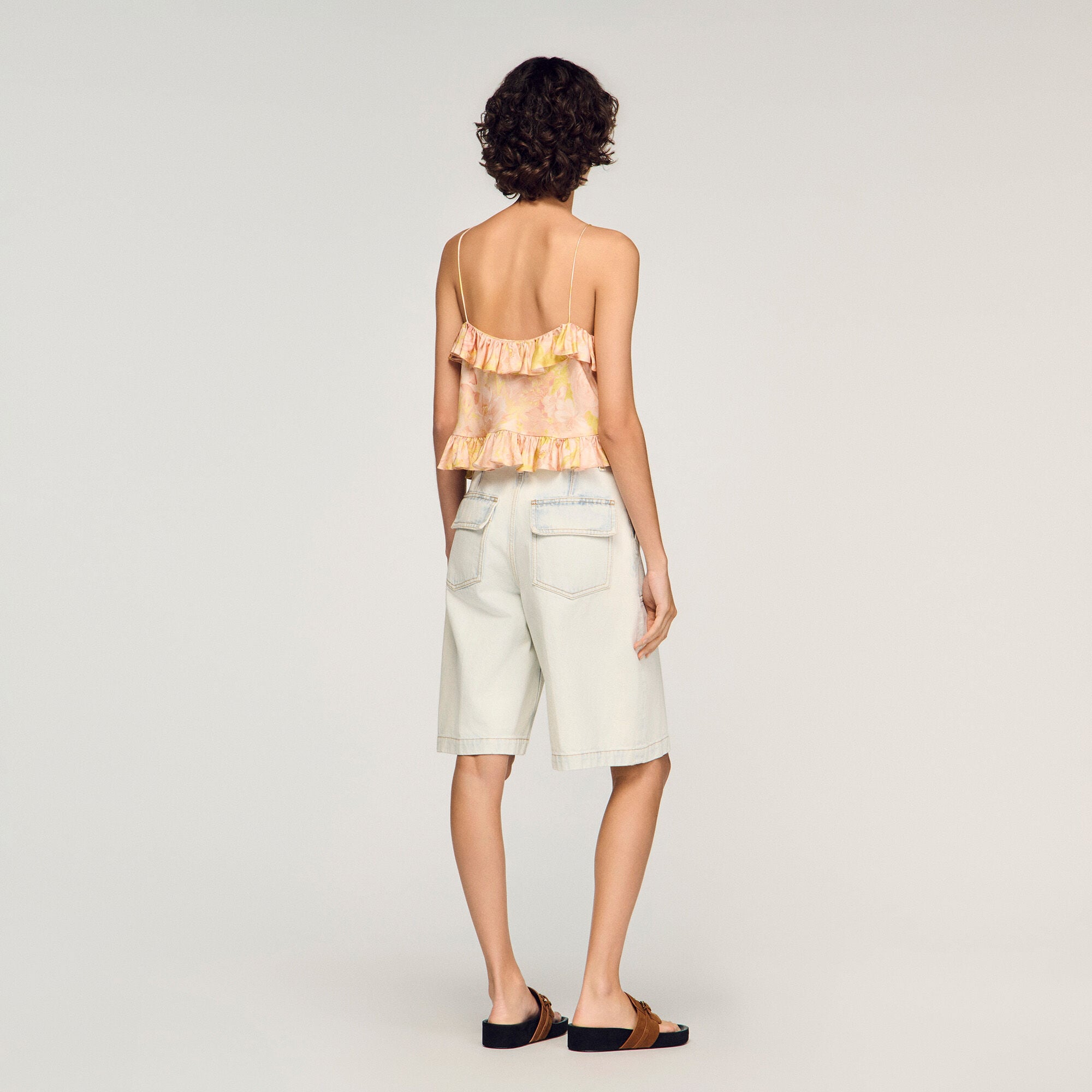 Kurzes Top mit Blumenprint