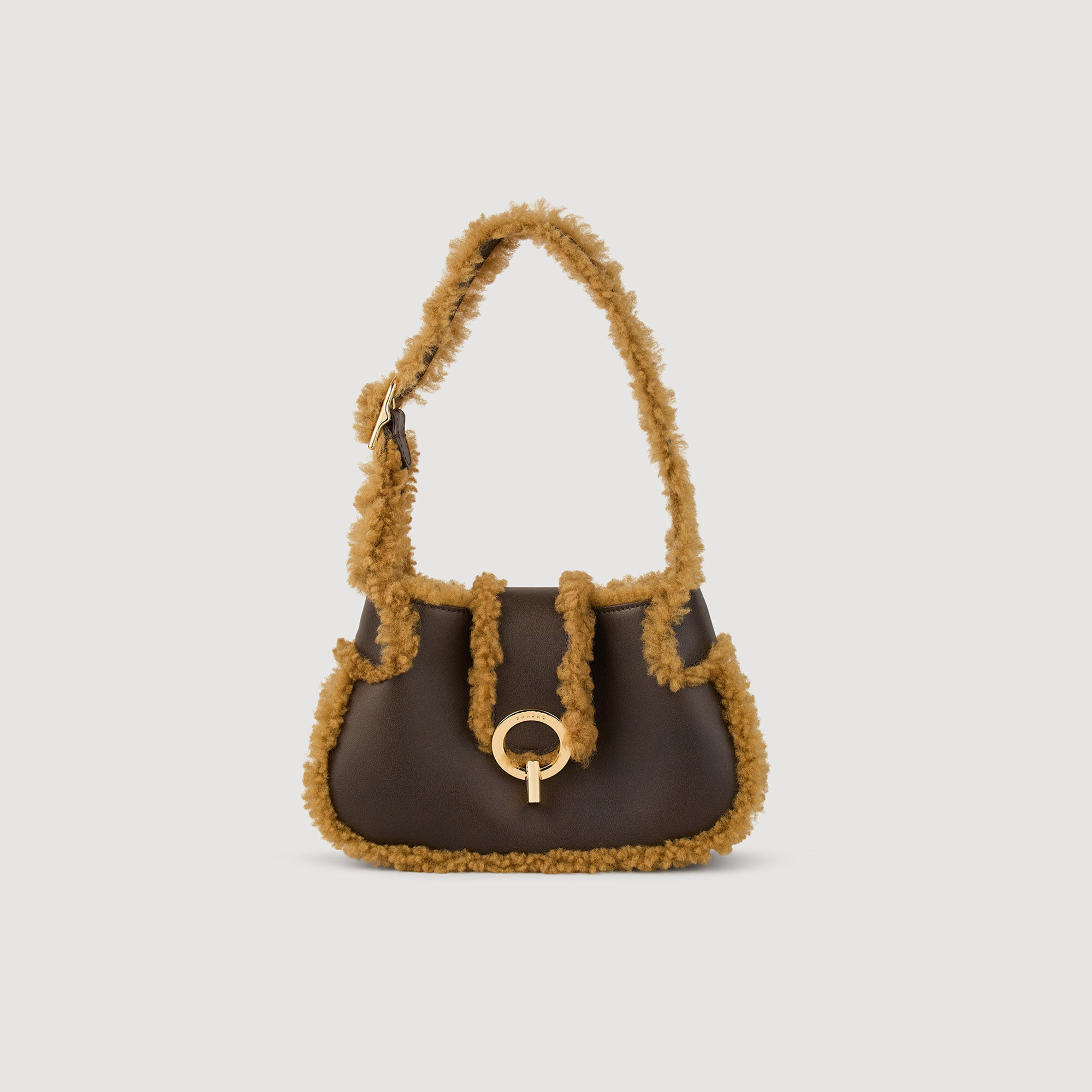 Tasche Janet aus Leder und Lammfell