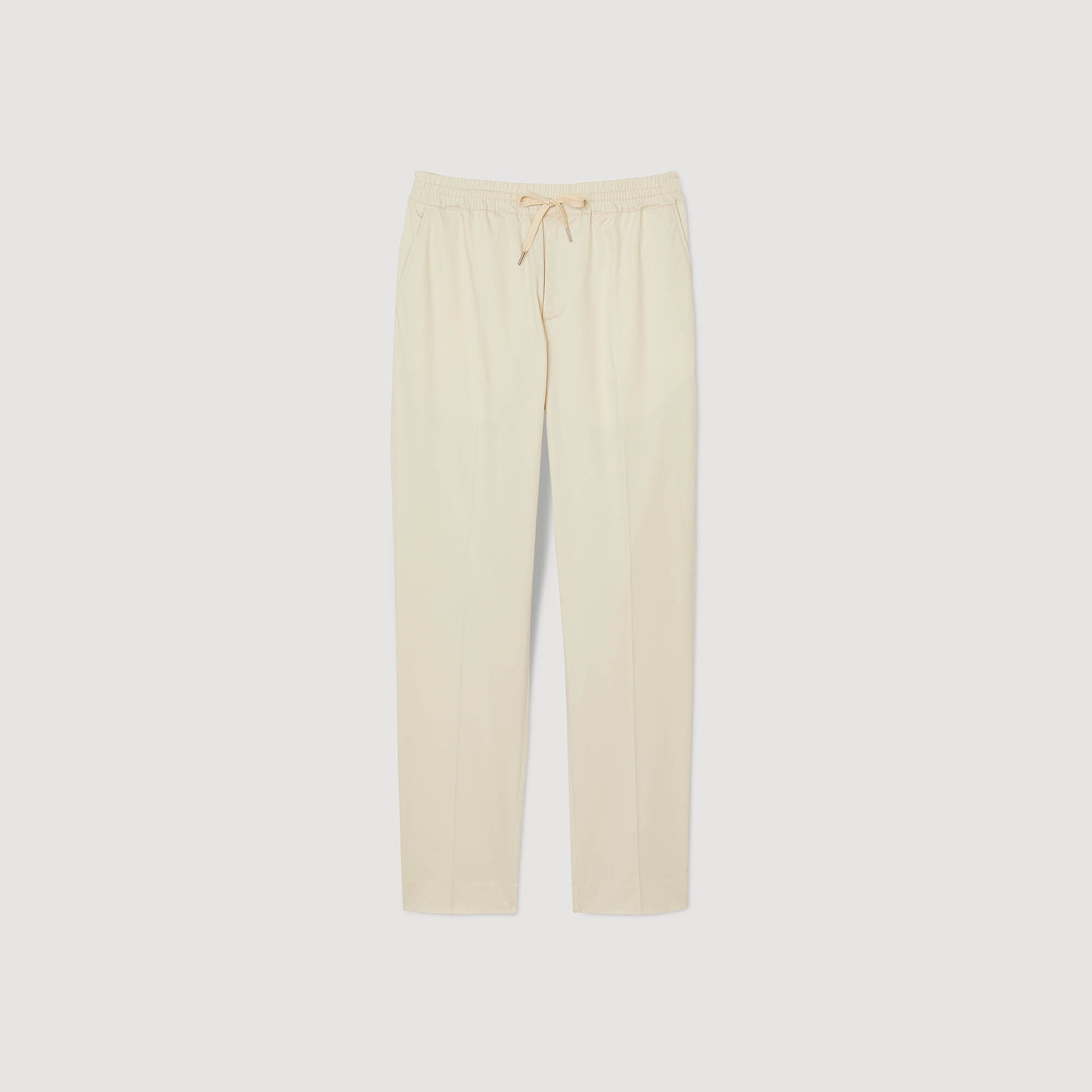 Pantalon droit élastiqué