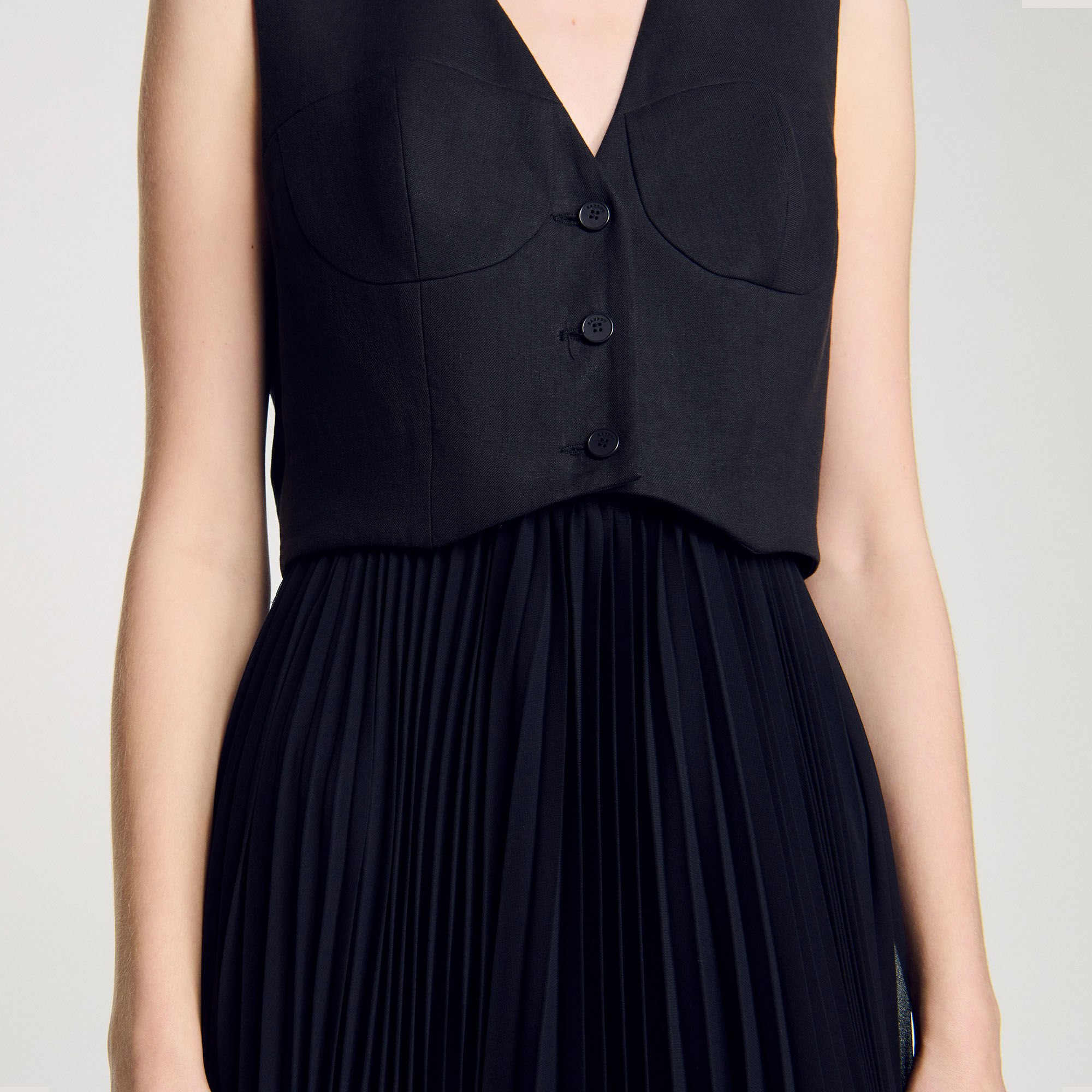 Pleated maxi dress