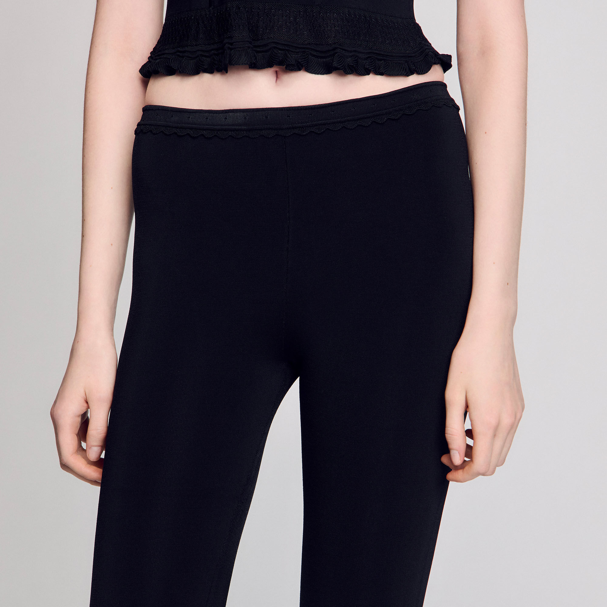 Ruffled capri pants
