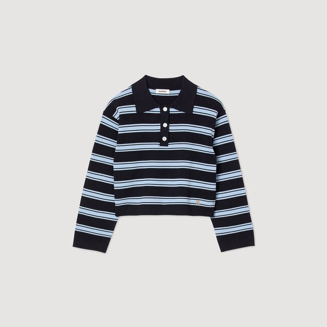 Striped polo jumper