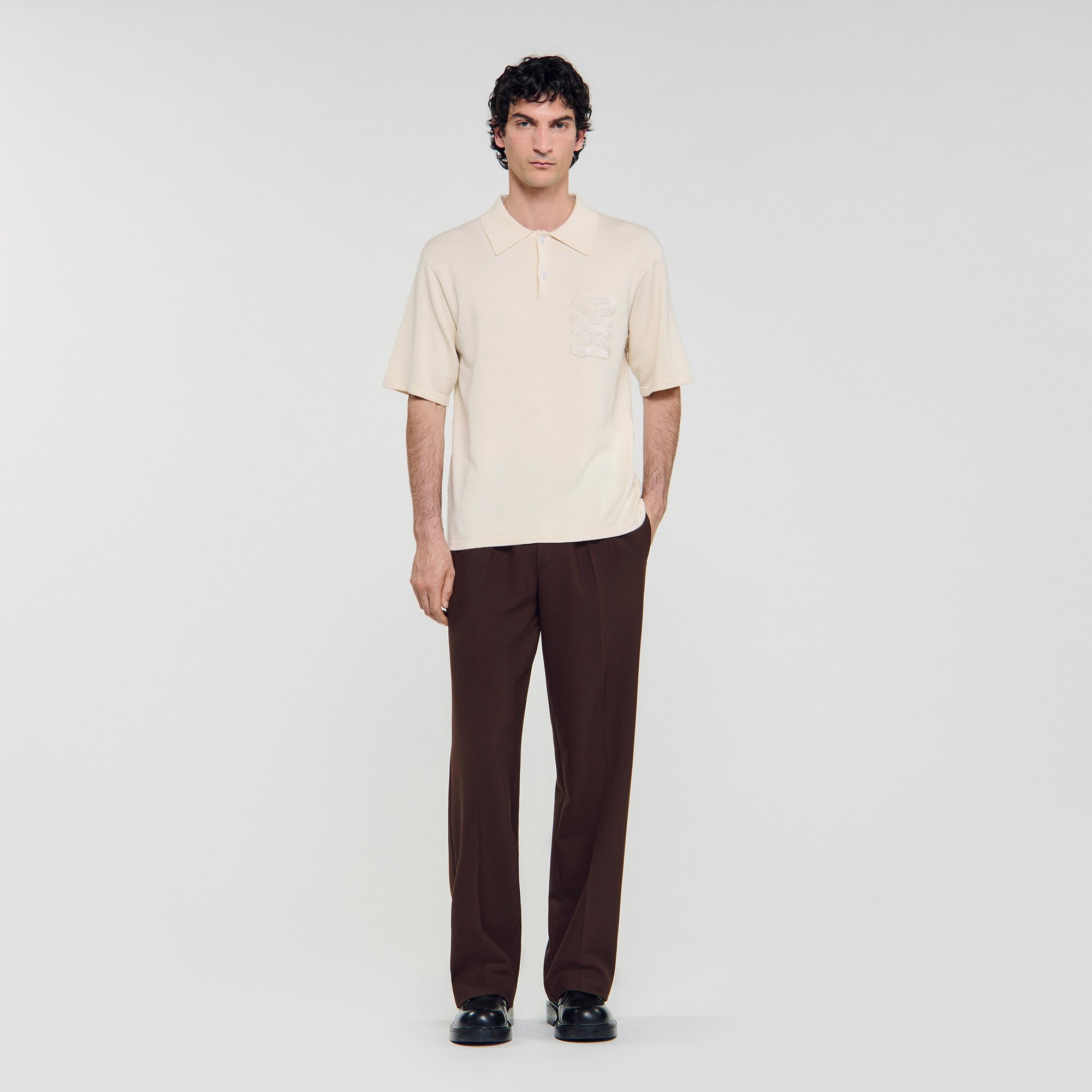 Polo à broderie corde