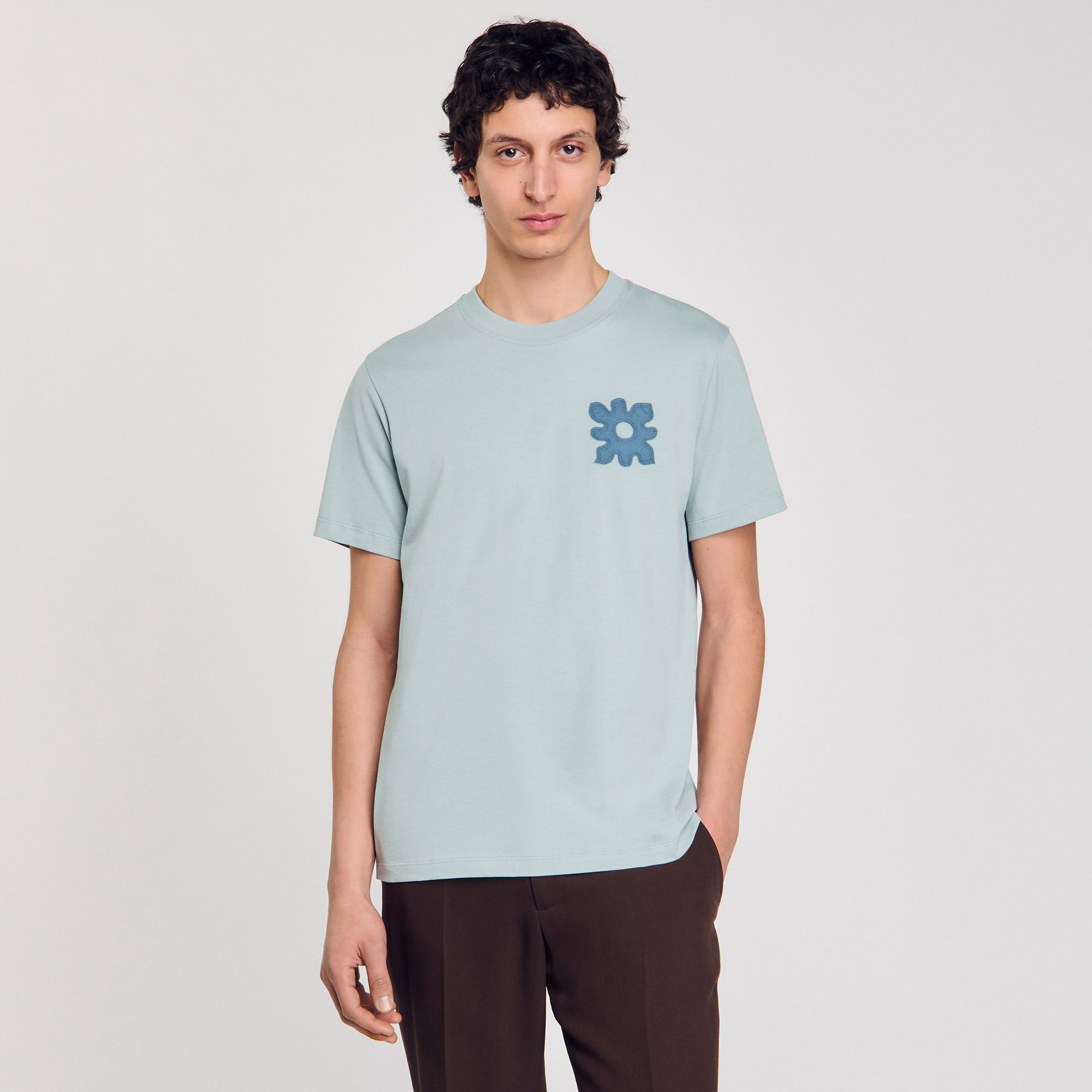 T-shirt with flower detail