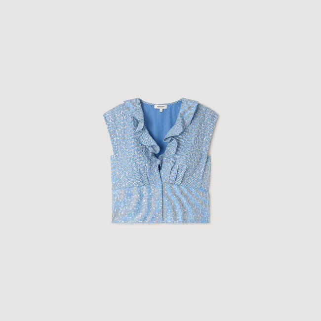 Top &agrave; sequins 