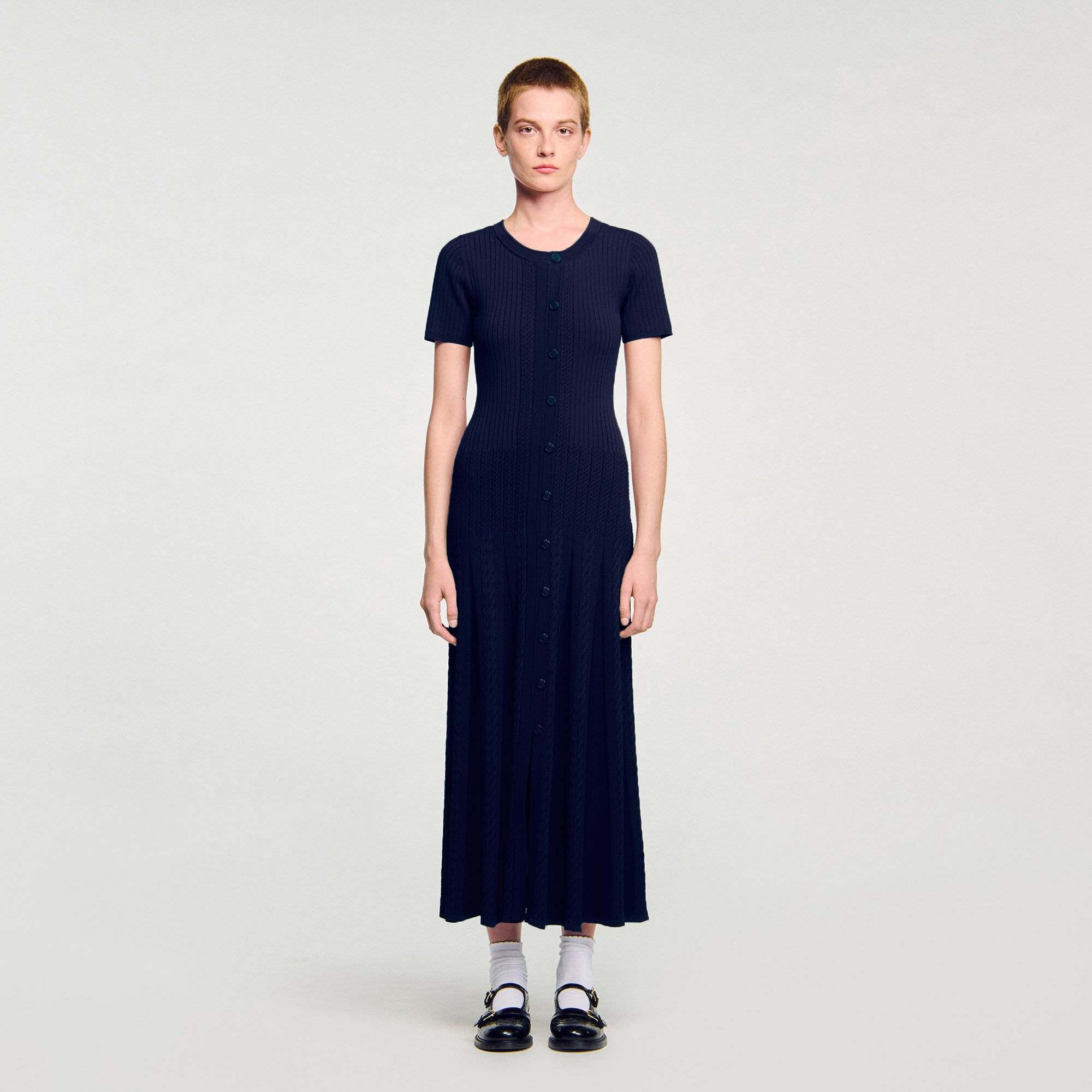 Robe longue en maille