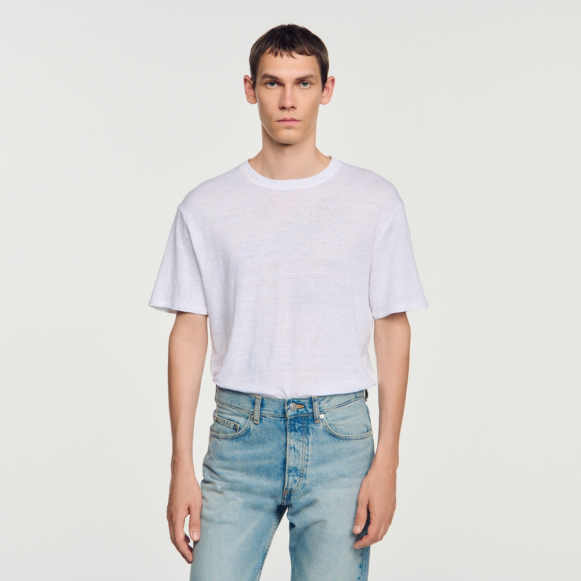 T-Shirt aus zertifiziertem Leinen - Herren | Sandro