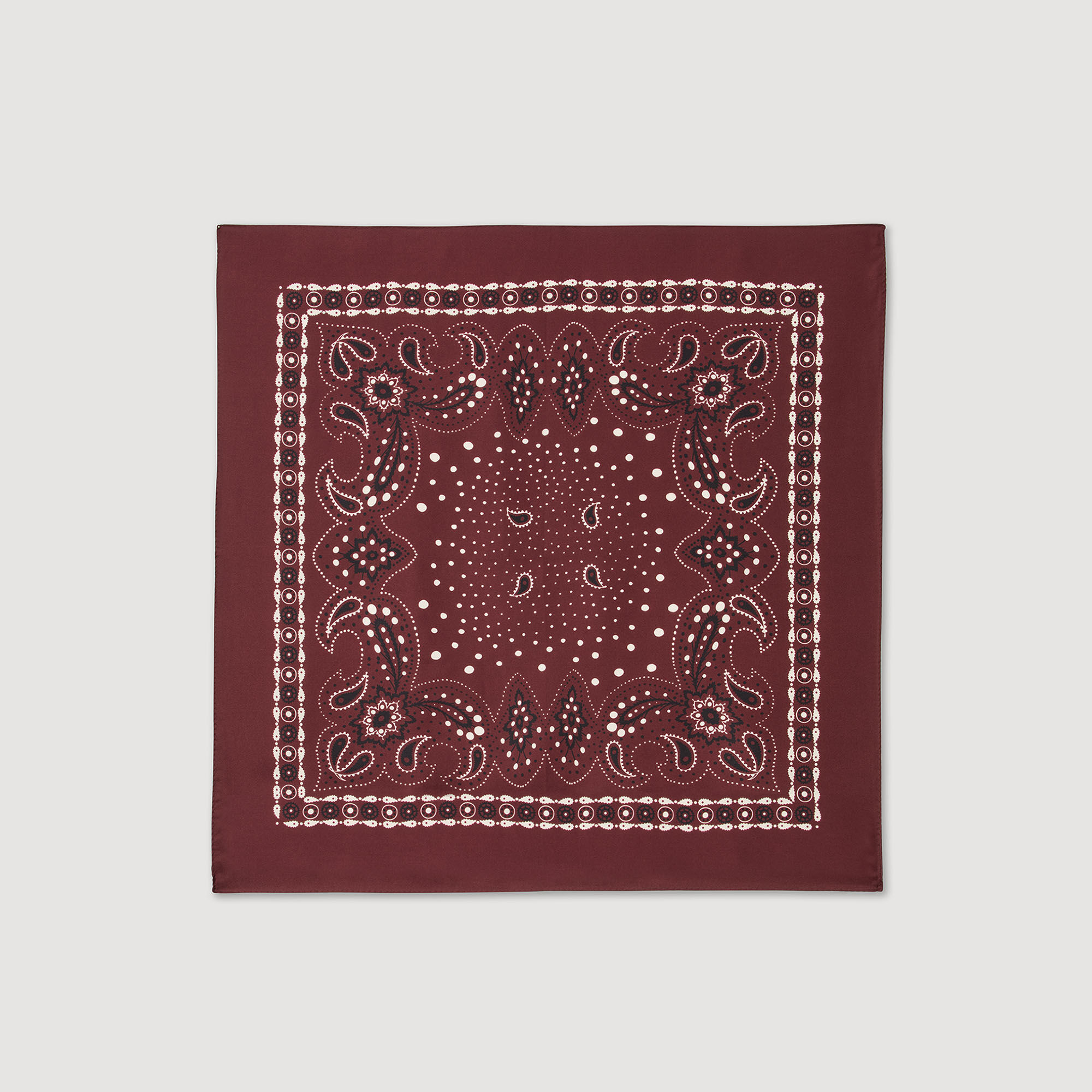 Seidenhalstuch mit Bandana-Print