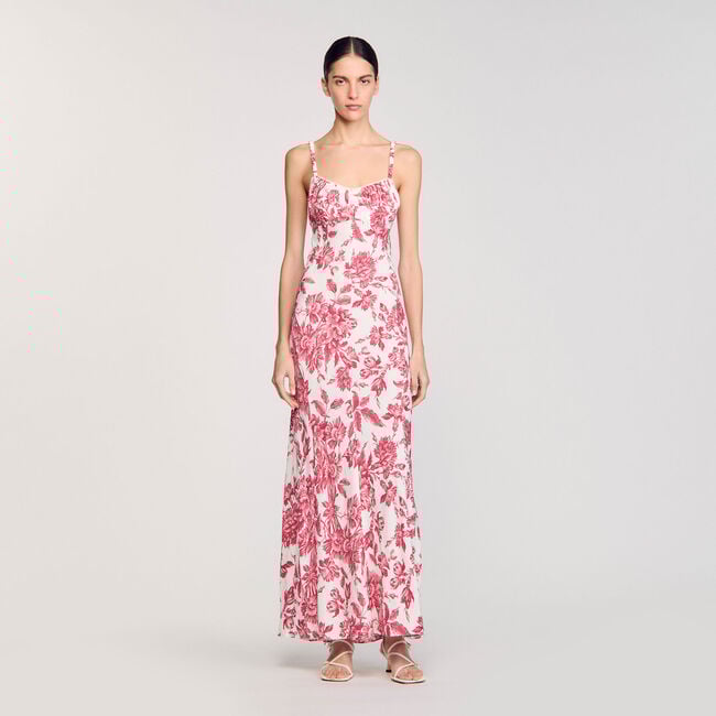 Robe longue à imprimé fleuri