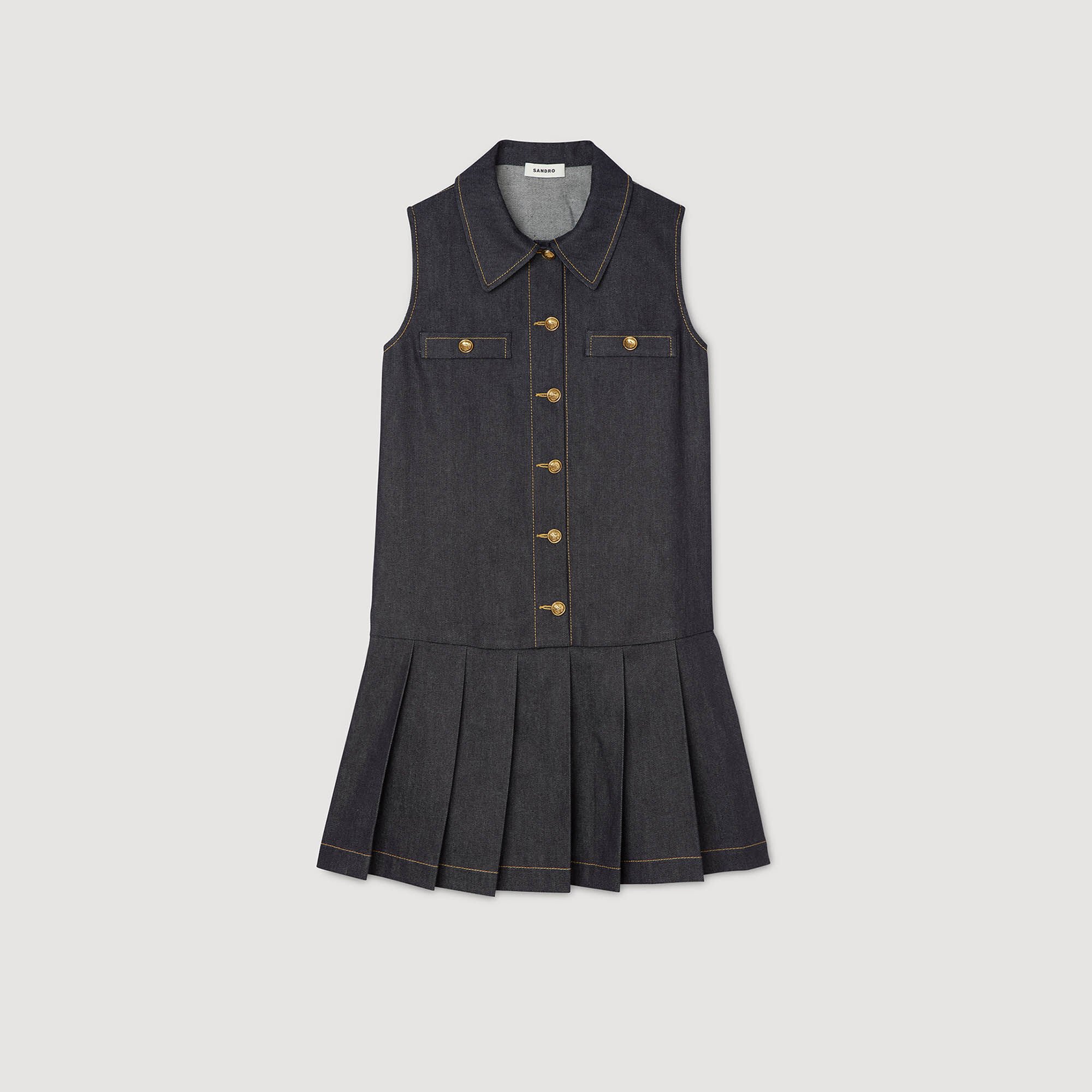 Robe courte en denim