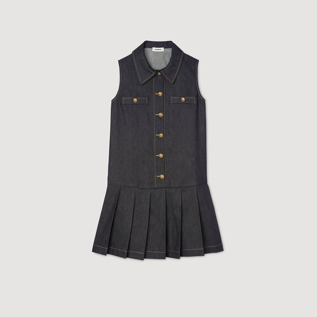 Short denim dress