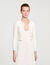 Cropped rib knit cardigan