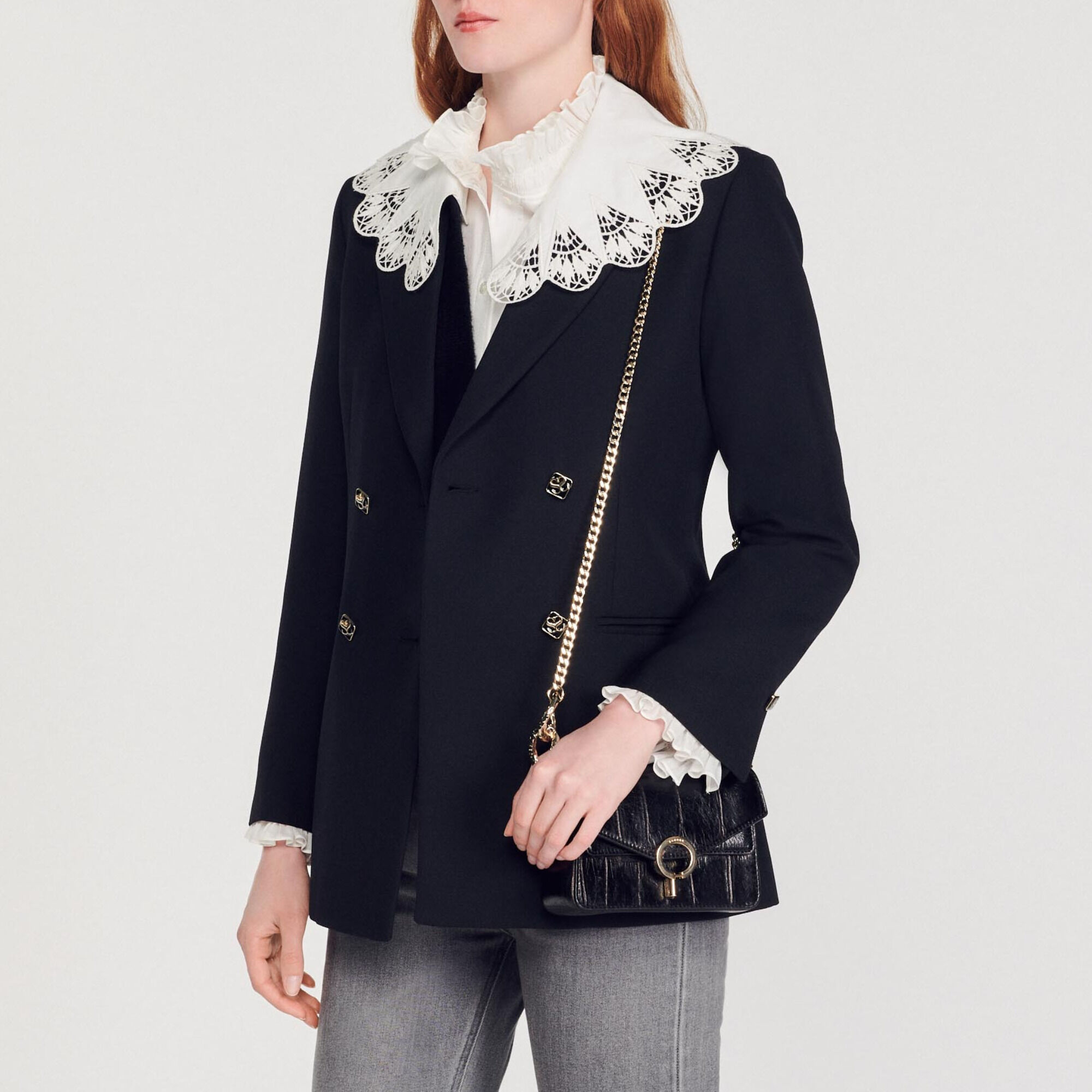 Veste de costume a double boutonnage