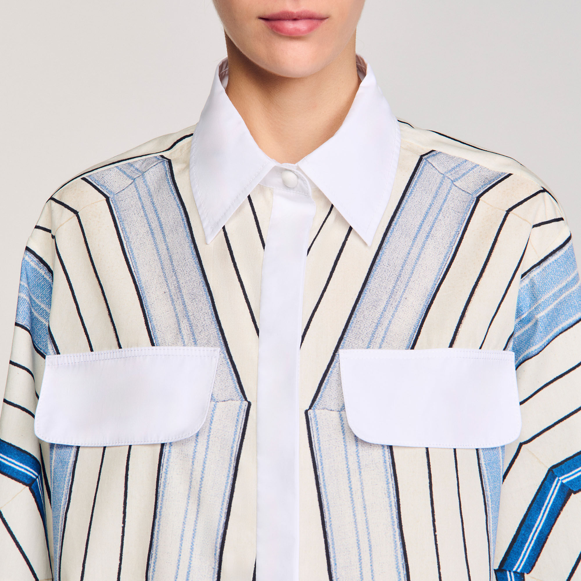 Chemise à imprimé spirales