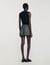 Pleated shorts with belt