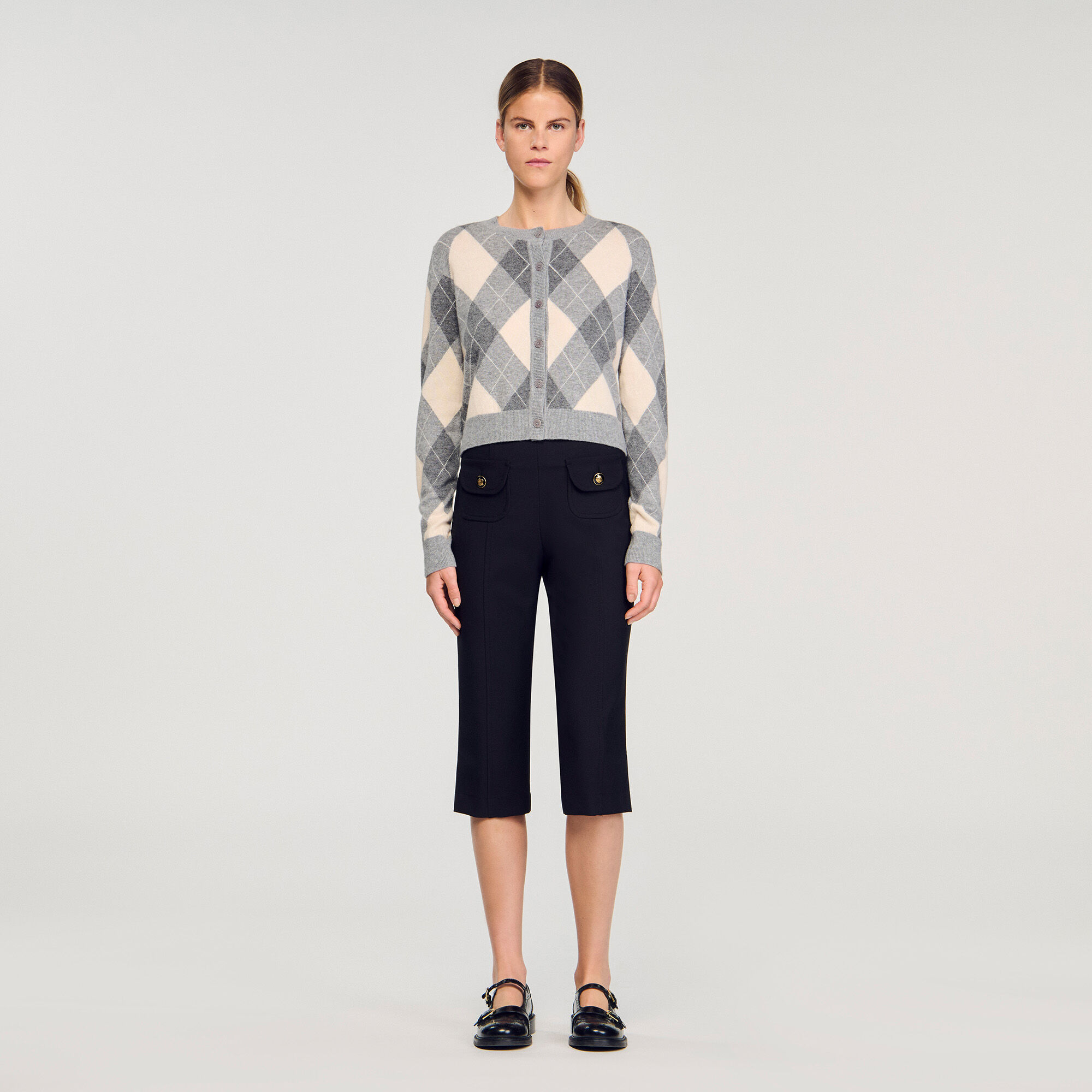 Cardigan à motifs losanges