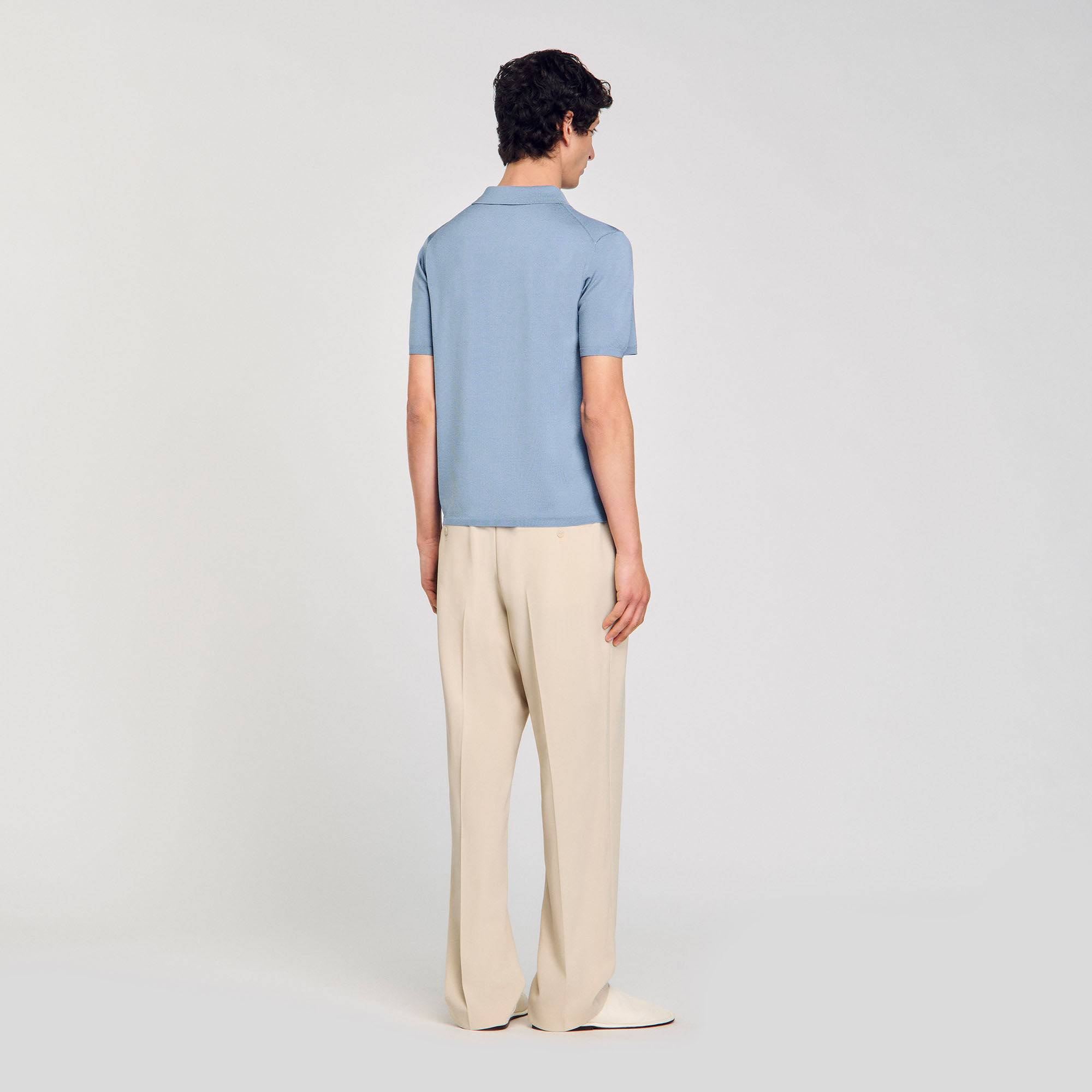 Polo en maille à manches courtes