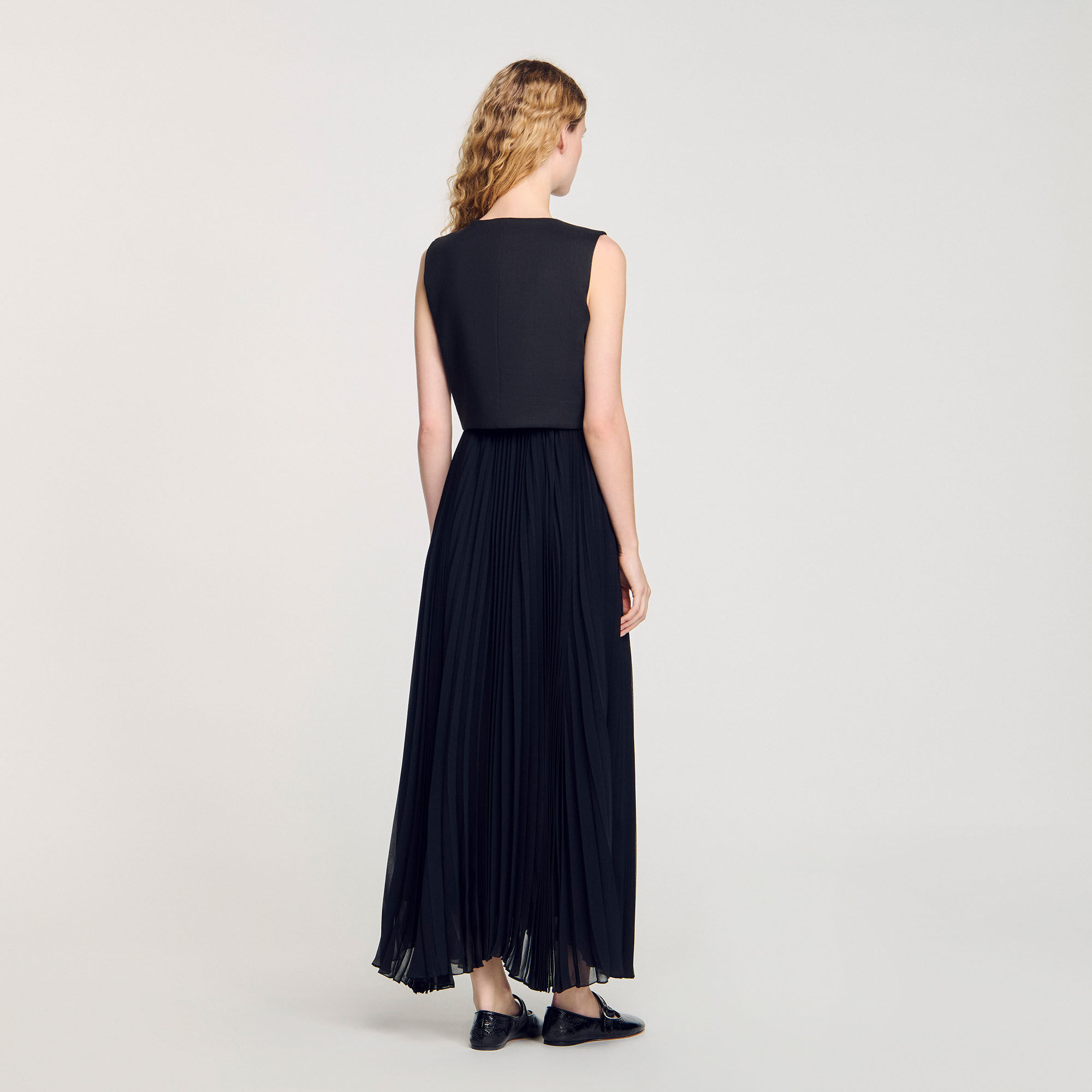 Pleated maxi dress