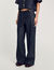 Raw denim wide-leg jeans